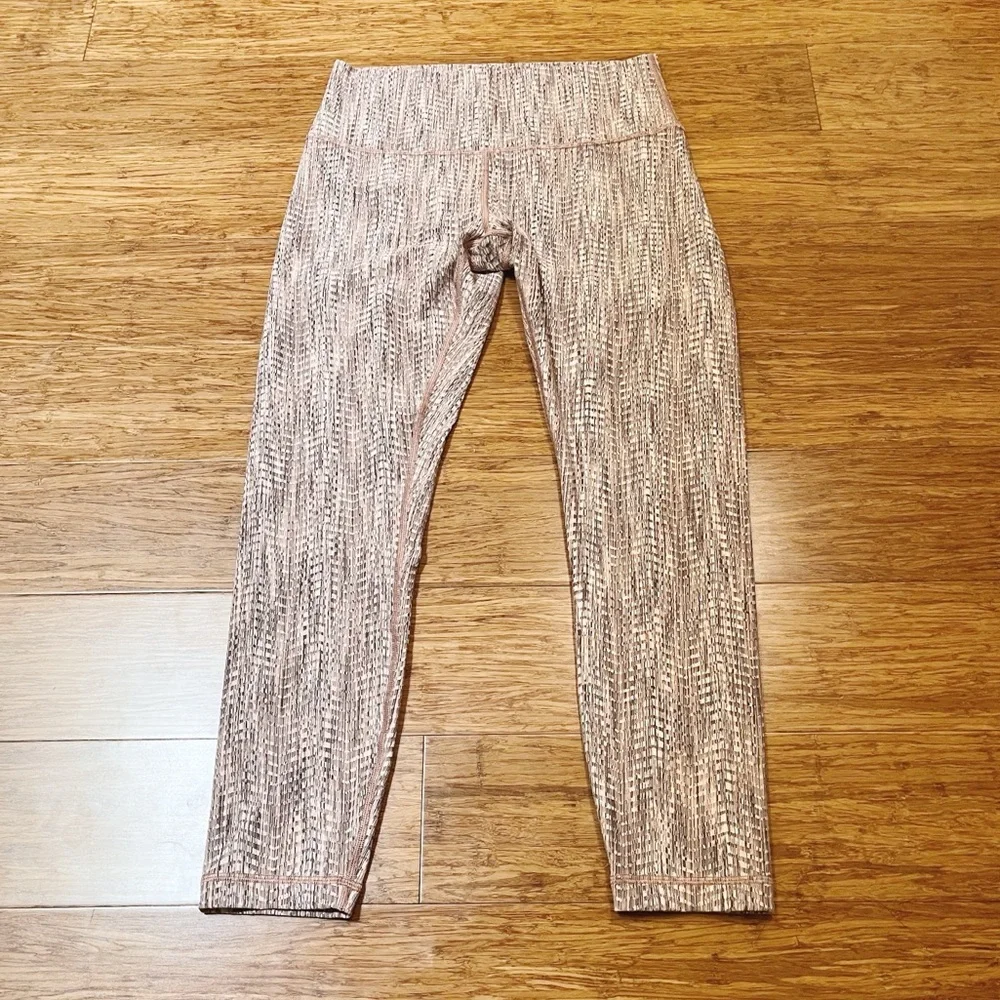 lululemon athletica Pink Multicolor Textured Leggings